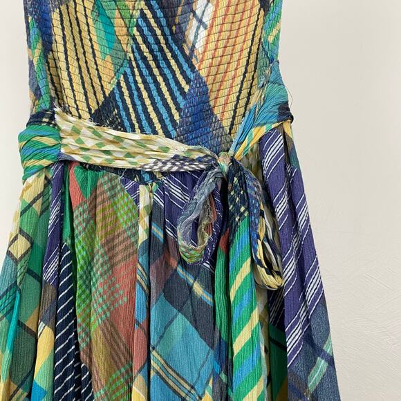 Free People Samara Smocked Maxi Dress - Light Combo - Size Small - Picture 5 of 12